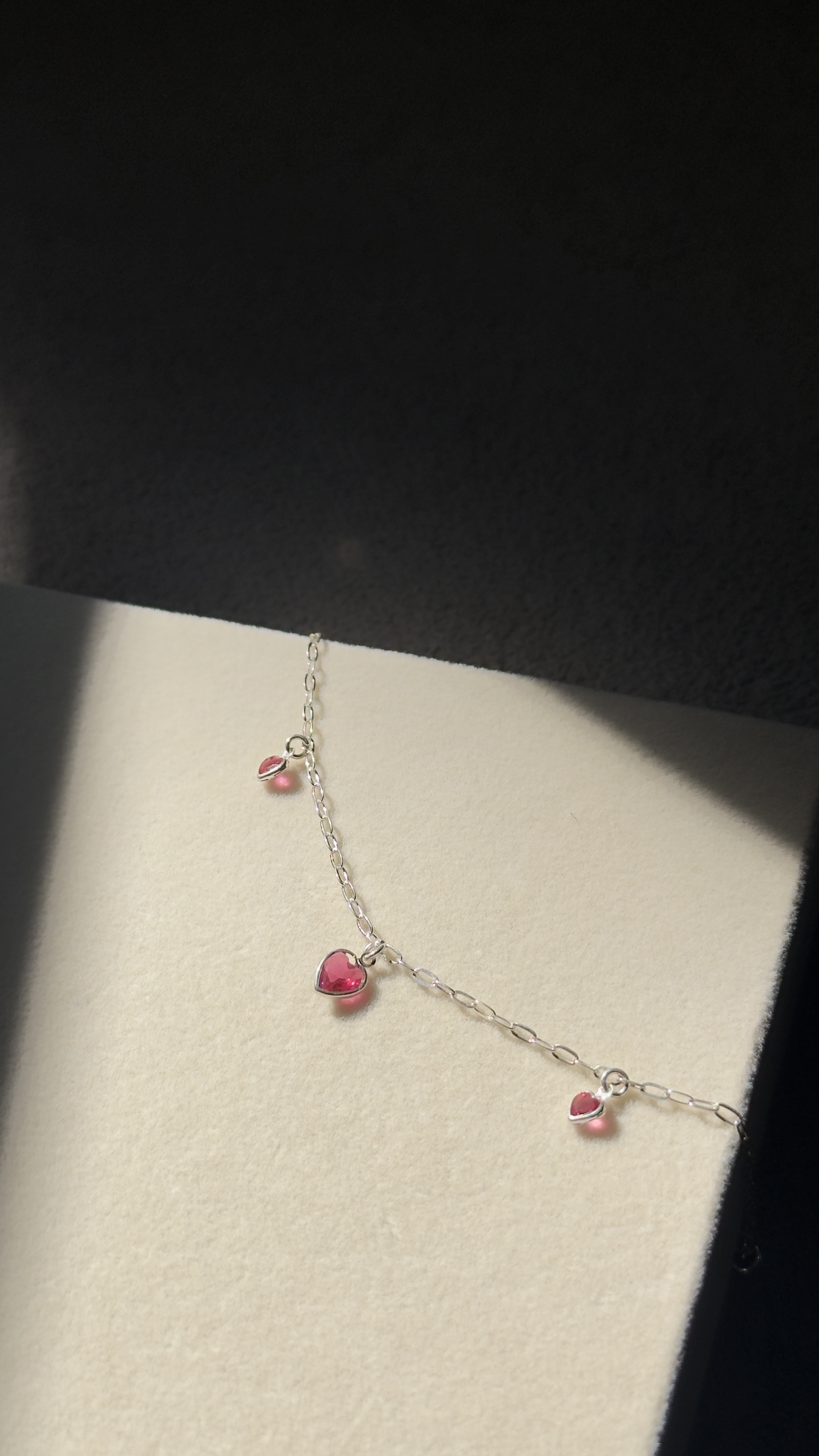 Pulseira Corações Rosa