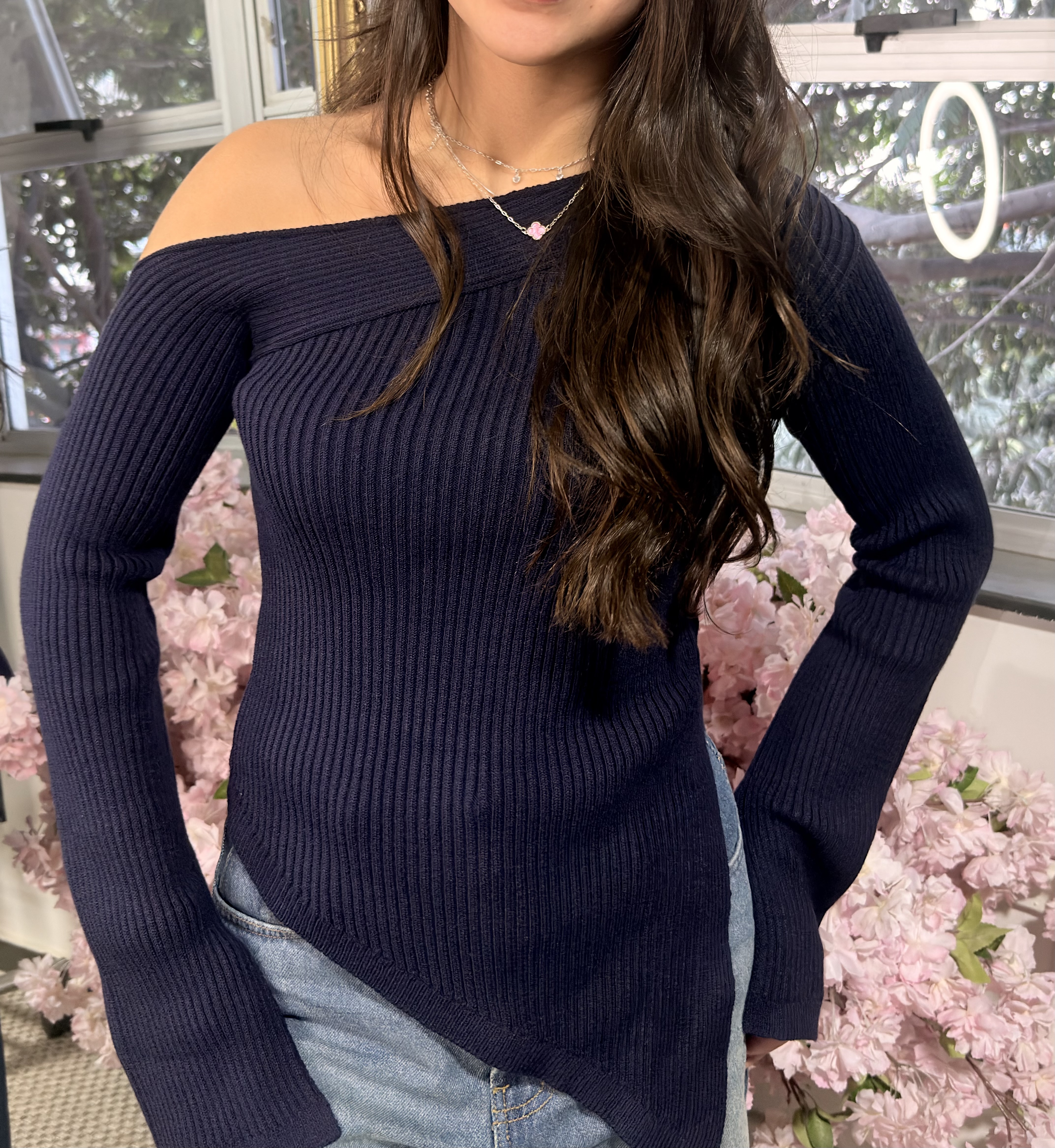 Blusa tricô modal